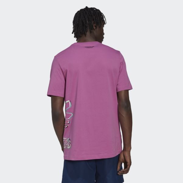 T-shirt Hyperreal Manche Courte Lilas Adidas