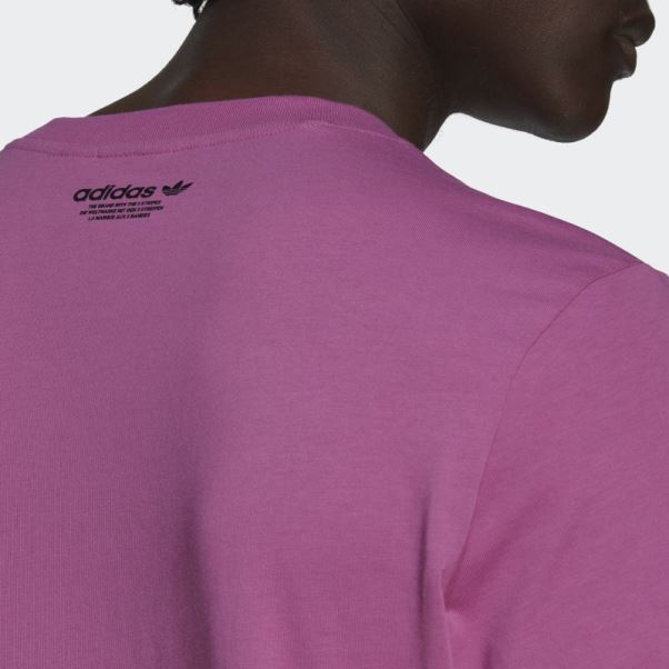 T-shirt Hyperreal Manche Courte Lilas Adidas