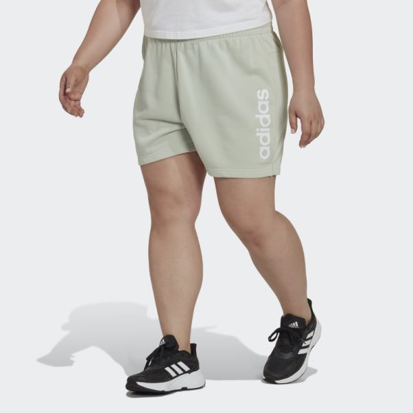 Short Slim Logo Essentials Vert (grande Taille) Adidas