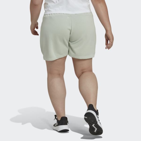 Short Slim Logo Essentials Vert (grande Taille) Adidas