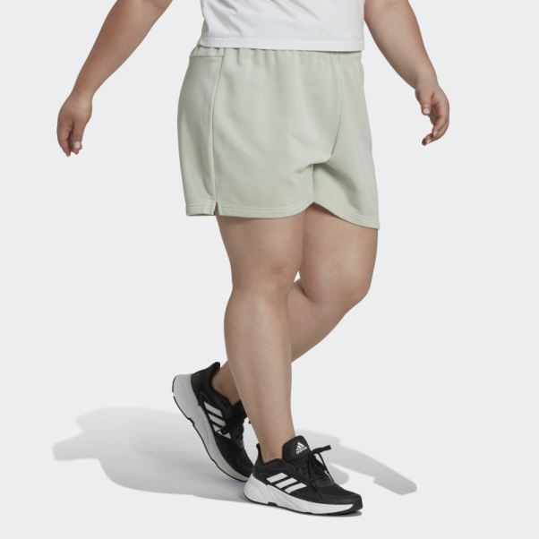 Short Slim Logo Essentials Vert (grande Taille) Adidas