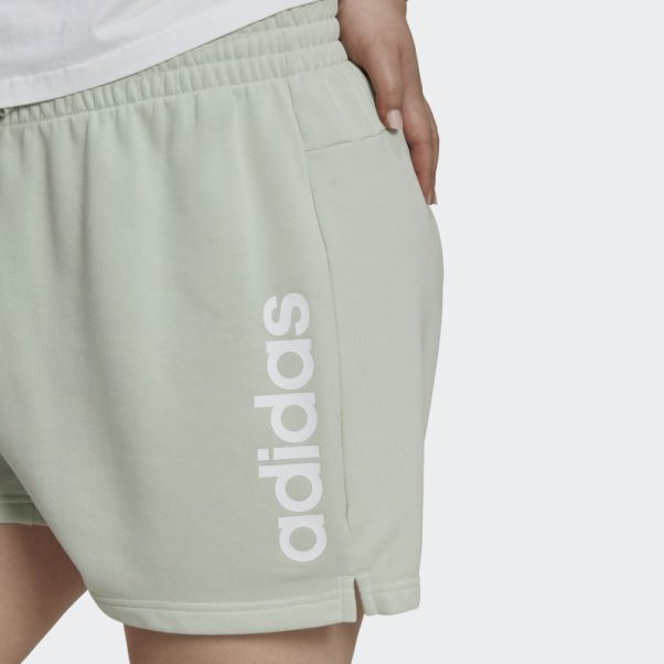 Short Slim Logo Essentials Vert (grande Taille) Adidas
