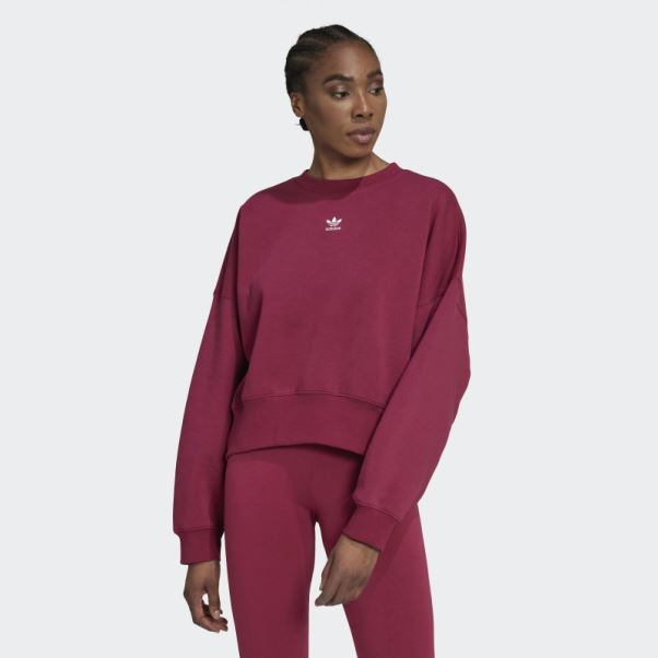 Sweat Polaire Adicolor Essentials Bordeaux Adidas
