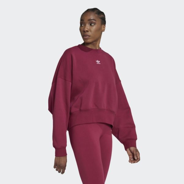 Sweat Polaire Adicolor Essentials Bordeaux Adidas