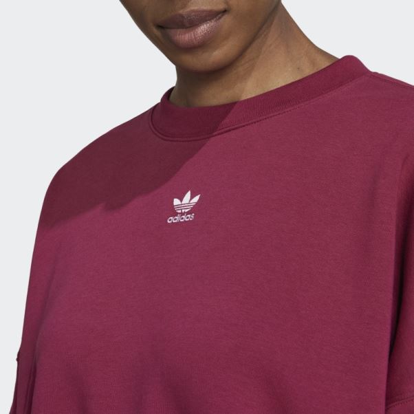Sweat Polaire Adicolor Essentials Bordeaux Adidas