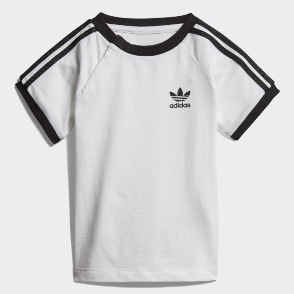 T-shirt Adidas Blanc à 3 Bandes