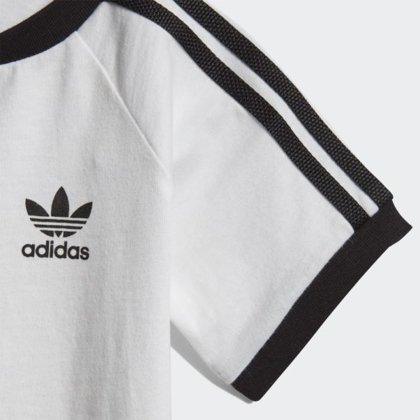 T-shirt Adidas Blanc à 3 Bandes