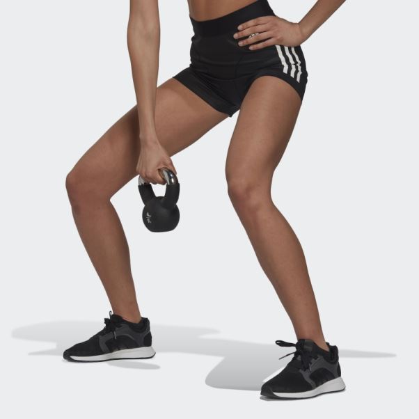 Leggings Courts Hyperglam 3 Bandes Adidas Noir