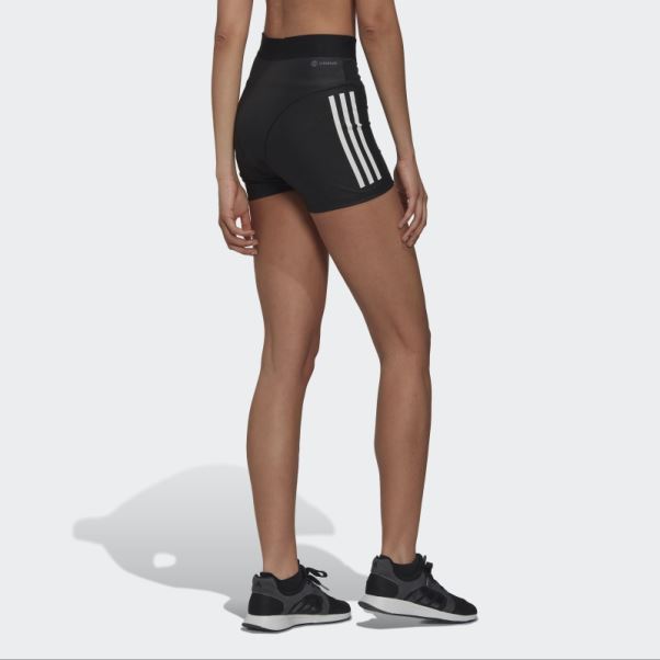 Leggings Courts Hyperglam 3 Bandes Adidas Noir