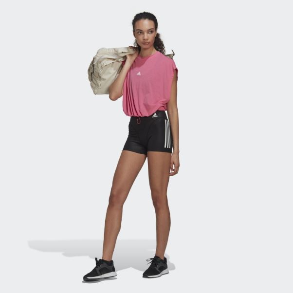 Leggings Courts Hyperglam 3 Bandes Adidas Noir