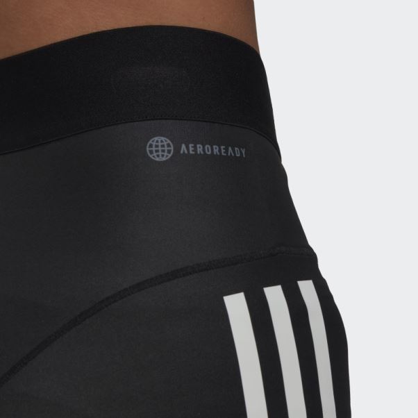 Leggings Courts Hyperglam 3 Bandes Adidas Noir