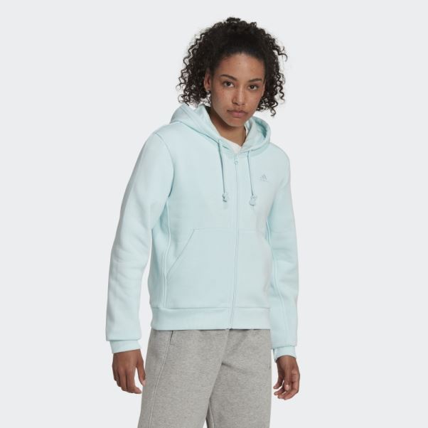 Sweat à Capuche Zippé En Polaire All Szn Bleu Adidas