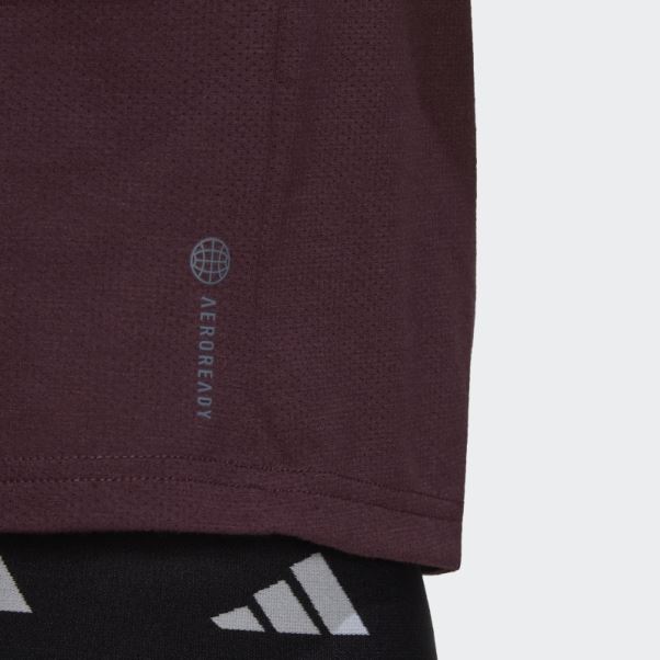 Adidas Train Icons 3 Bar Logo T-shirt Bordeaux