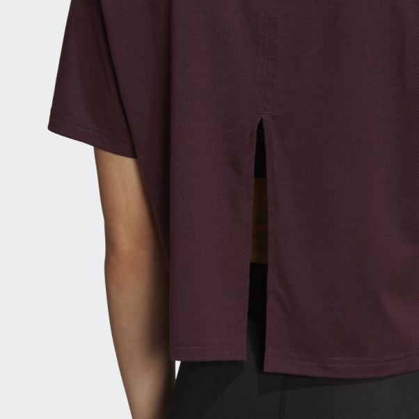 Adidas Train Icons 3 Bar Logo T-shirt Bordeaux