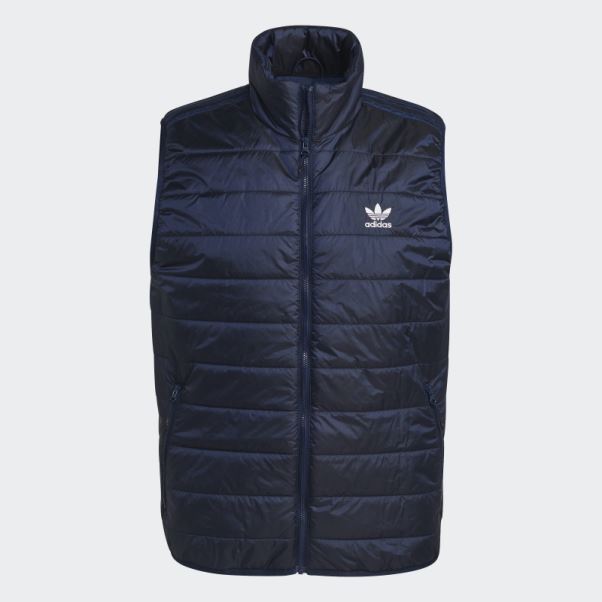 Night Indigo Adidas Doudoune Matelassée à Col Montant