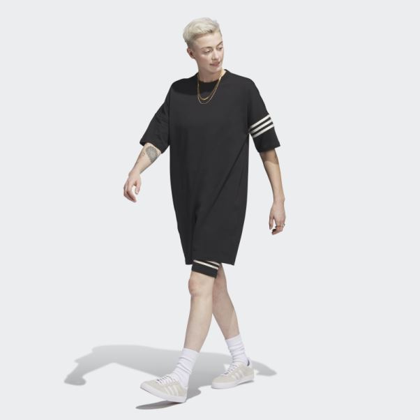 Robe Tee Adicolor Neuclassics Noir Adidas