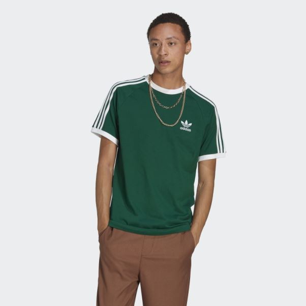 Adidas Adicolor Classics 3-stripes Tee Vert Foncé