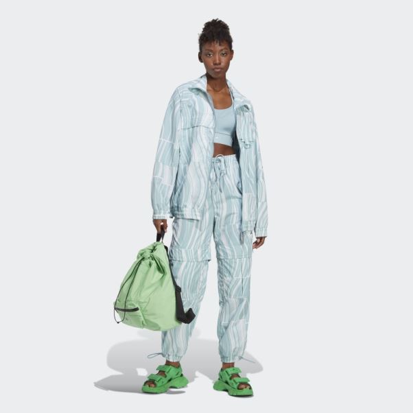 Adidas By Stella Mccartney Truecasuals Pantalon De Survêtement Imprimé Blanc Chaud