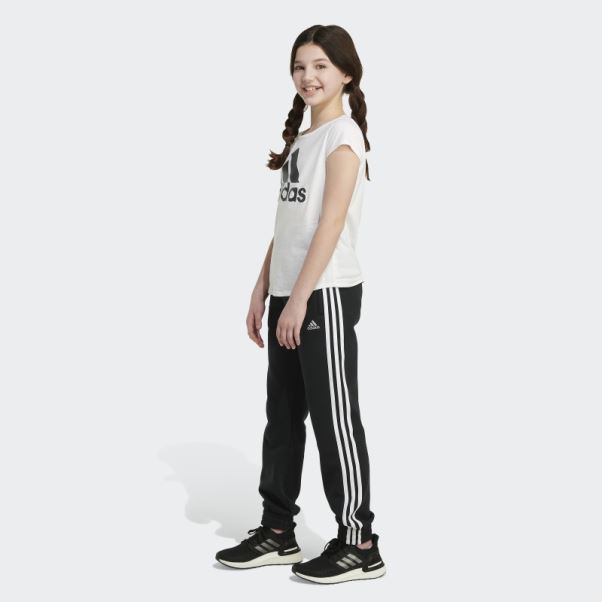 Jogging Polaire 3 Bandes Noir Adidas