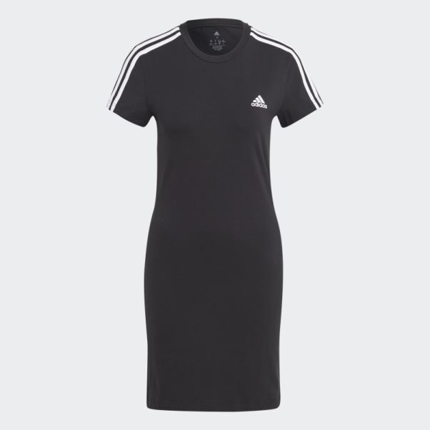 Robe T-shirt Essentials 3 Bandes Noir Adidas