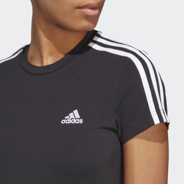Robe T-shirt Essentials 3 Bandes Noir Adidas