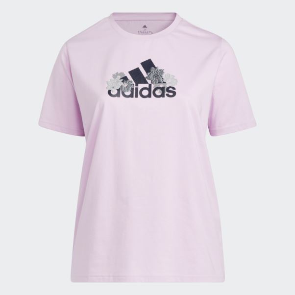 T-shirt Graphique à Fleurs (taille Plus) Lilas Adidas