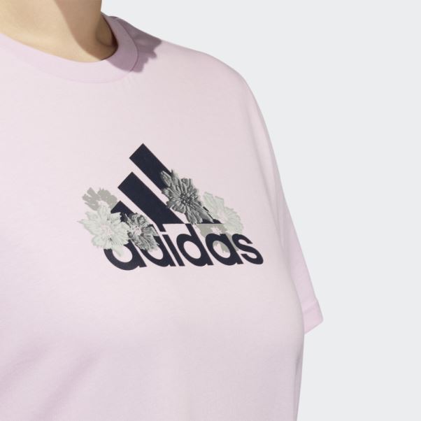 T-shirt Graphique à Fleurs (taille Plus) Lilas Adidas