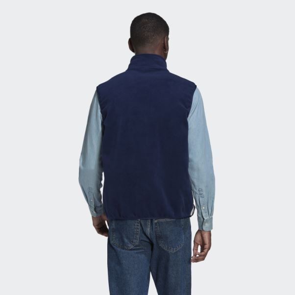 Gilet Polaire Adicolor 3 Bandes Adidas Night Indigo