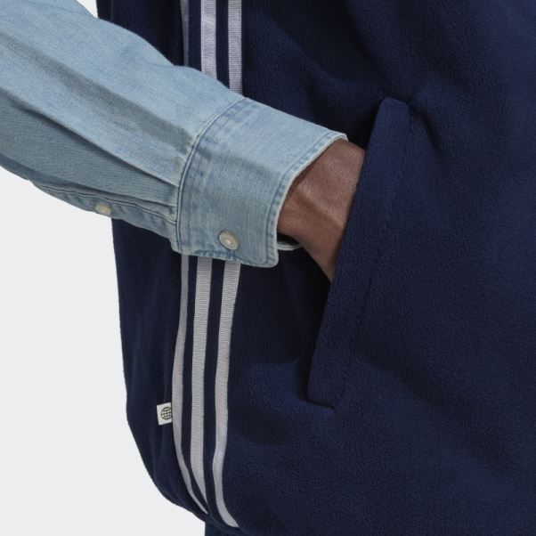 Gilet Polaire Adicolor 3 Bandes Adidas Night Indigo