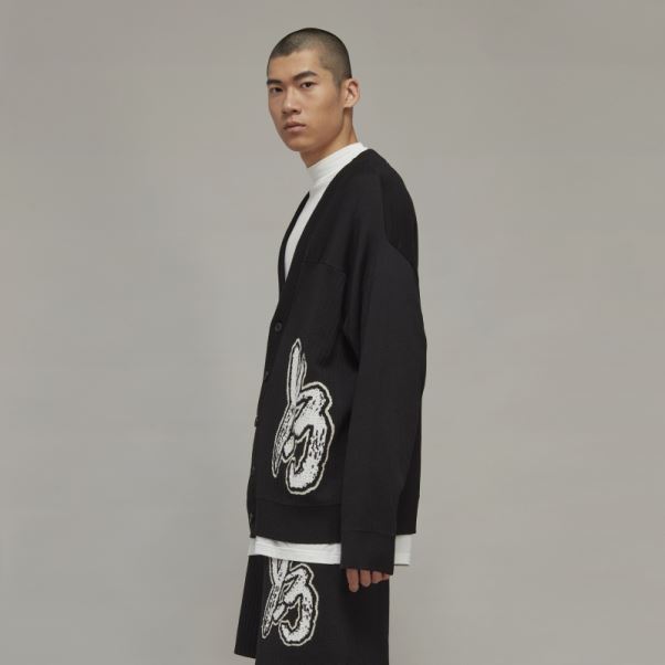 Adidas Y-3 Cardigan En Maille à Logo
