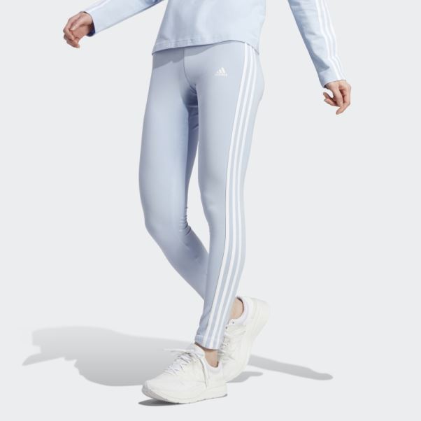 Legging Adidas 3 Stripes Bleu Aube