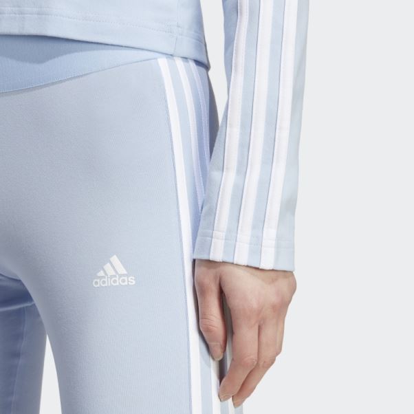 Legging Adidas 3 Stripes Bleu Aube
