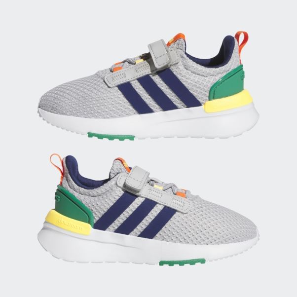 Adidas Racer Tr21 Lifestyle Running Chaussures élastiques à Lacets Et Sangle Supérieure Grises