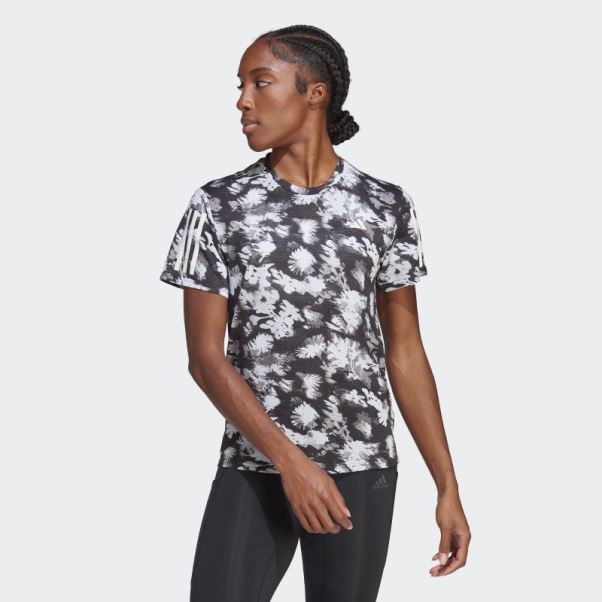 T-shirt De Course à Pied Adidas Own The Run été Cooler Gris