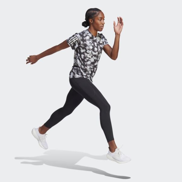 T-shirt De Course à Pied Adidas Own The Run été Cooler Gris
