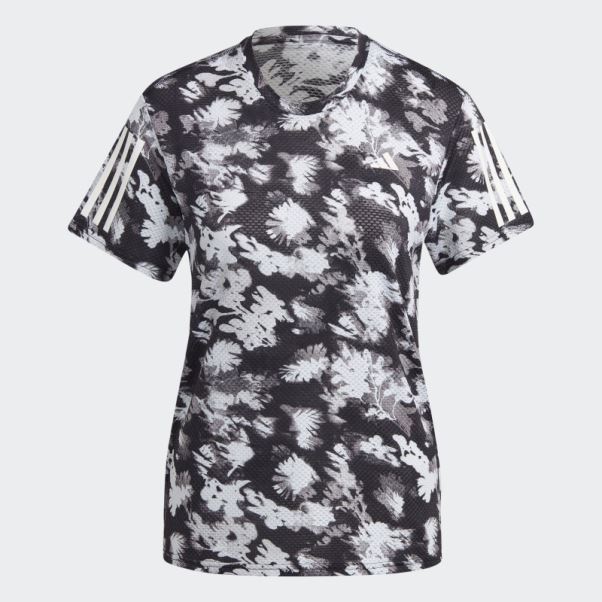 T-shirt De Course à Pied Adidas Own The Run été Cooler Gris