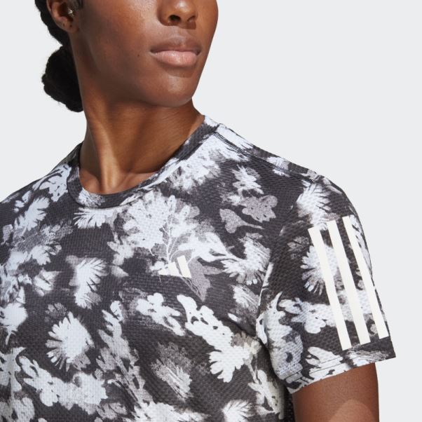 T-shirt De Course à Pied Adidas Own The Run été Cooler Gris