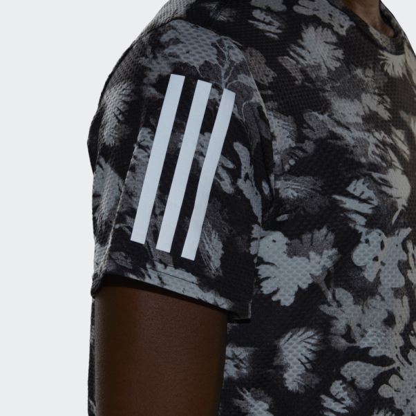 T-shirt De Course à Pied Adidas Own The Run été Cooler Gris