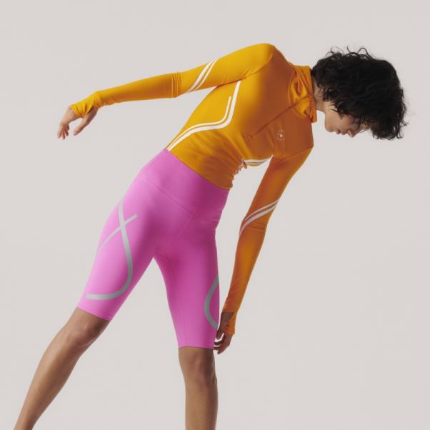 Adidas By Stella Mccartney Truepace Haut à Manches Longues Orange Fashion