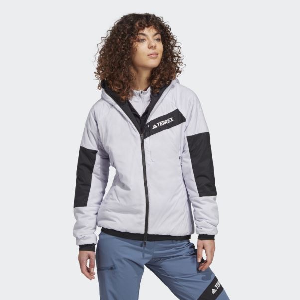 Terrex Techrock Stretch Primaloft Veste à Capuche Argent Aube Adidas