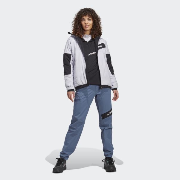 Terrex Techrock Stretch Primaloft Veste à Capuche Argent Aube Adidas