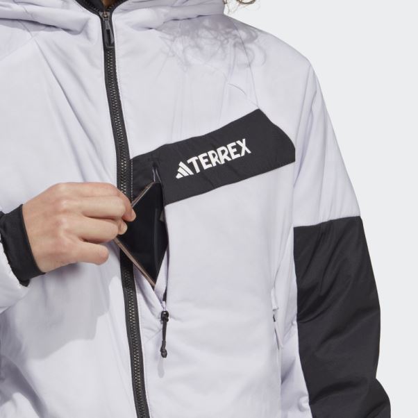 Terrex Techrock Stretch Primaloft Veste à Capuche Argent Aube Adidas