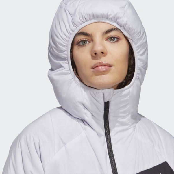 Terrex Techrock Stretch Primaloft Veste à Capuche Argent Aube Adidas