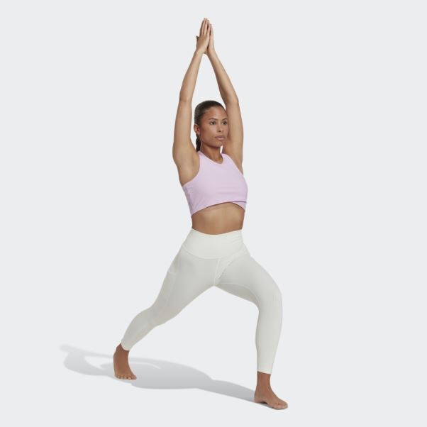 Débardeur Côtelé Lilas Yoga Studio Adidas