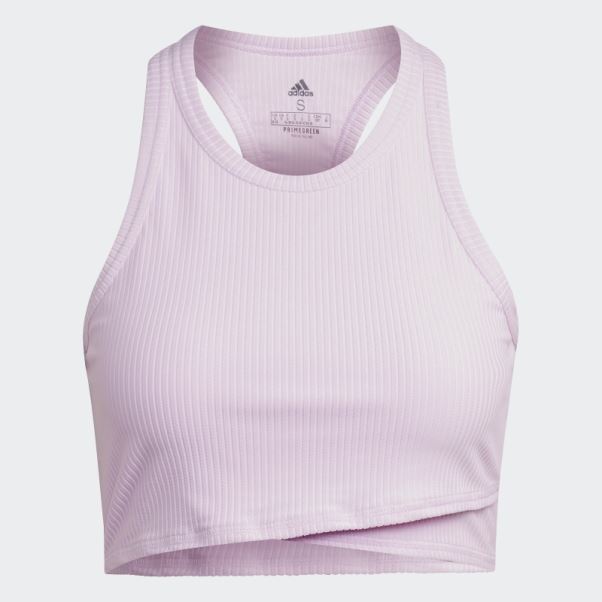 Débardeur Côtelé Lilas Yoga Studio Adidas