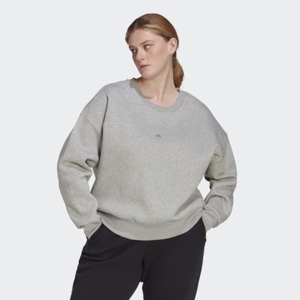 Sweat Gris Moyen En Polaire All Szn (grande Taille) Adidas