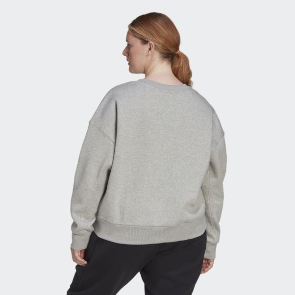 Sweat Gris Moyen En Polaire All Szn (grande Taille) Adidas