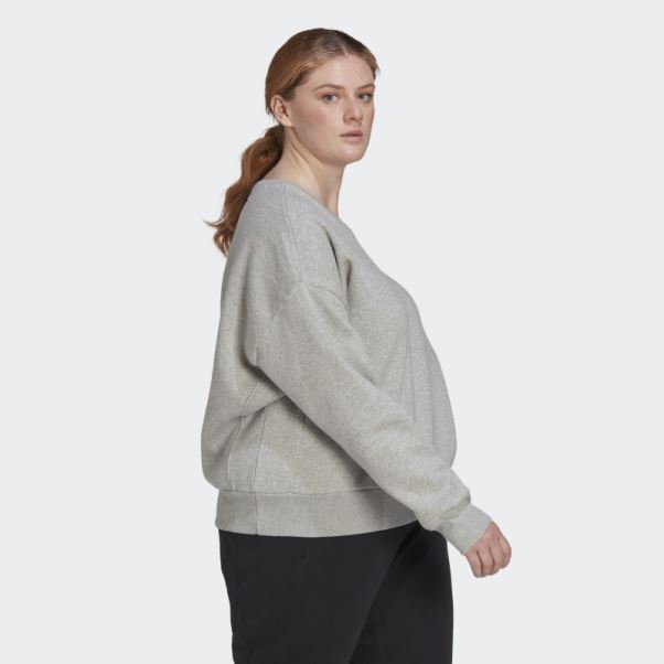 Sweat Gris Moyen En Polaire All Szn (grande Taille) Adidas