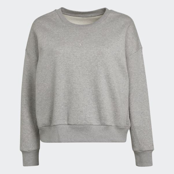 Sweat Gris Moyen En Polaire All Szn (grande Taille) Adidas
