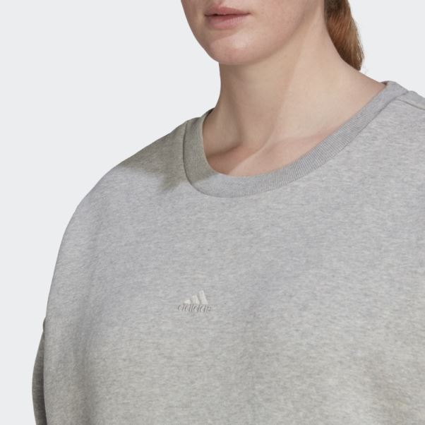 Sweat Gris Moyen En Polaire All Szn (grande Taille) Adidas